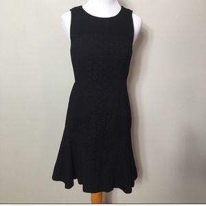 J. Crew crochet lace knit Ponte black dress